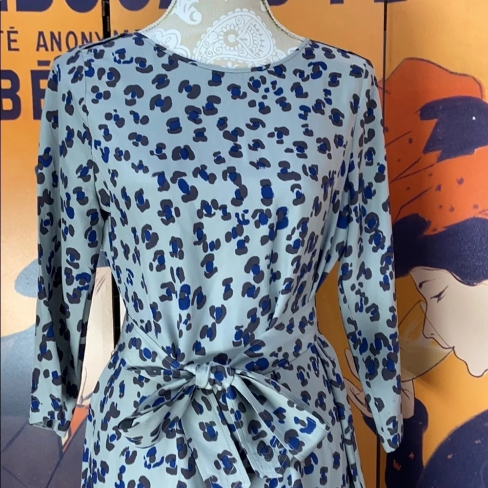 Grey/Blue Leopard print dress​